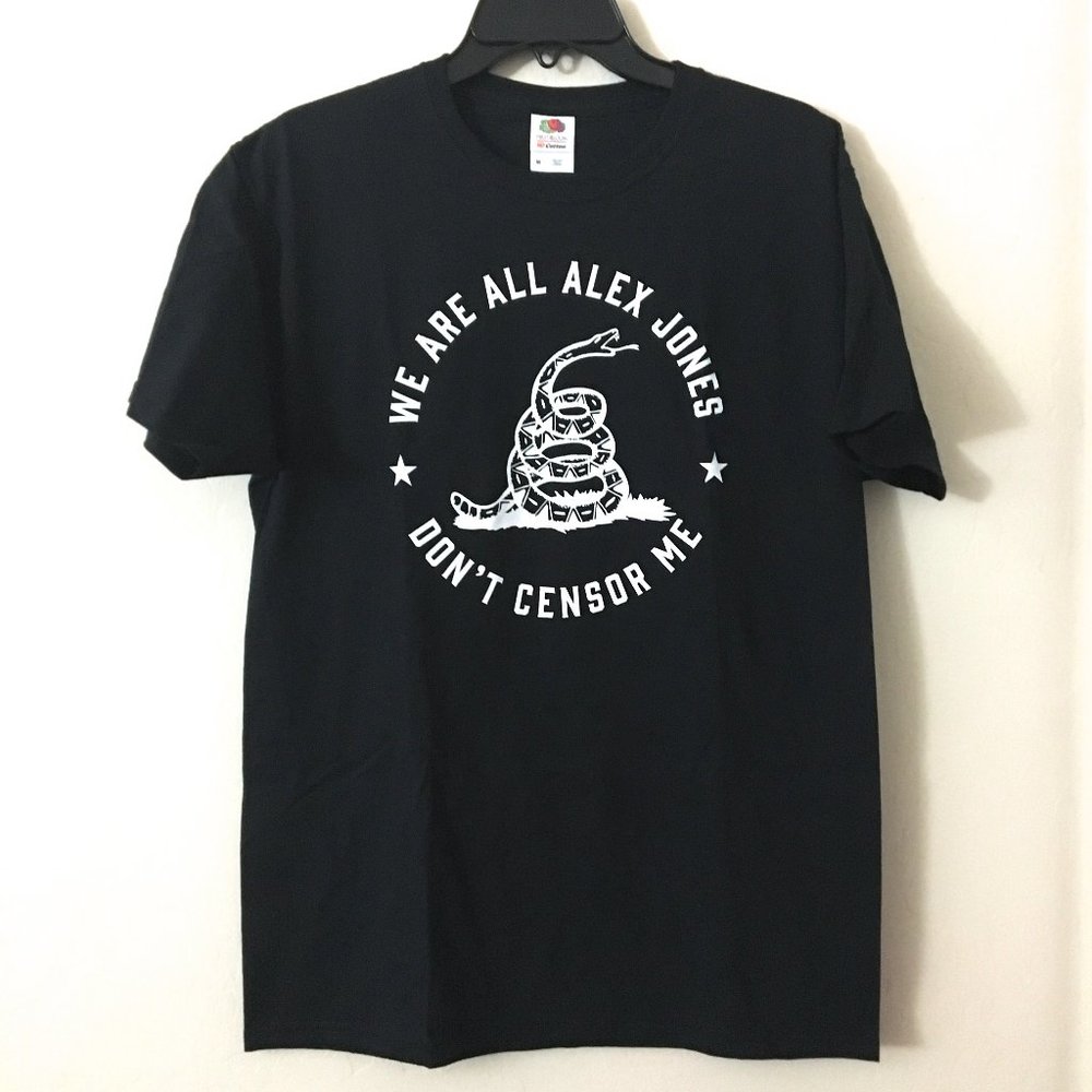 RARE FREE SPEECH DON'T CENSOR ME Alex Jones MAGA Freedom Top T Shirt